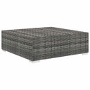 vidaXL 1 db szürke polyrattan moduláris lábtartó párnával