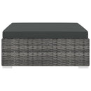 vidaXL 1 db szürke polyrattan moduláris lábtartó párnával
