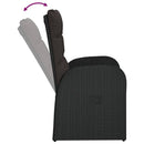 vidaXL 2 db fekete dönthető polyrattan kerti szék párnával