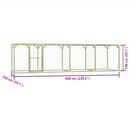 vidaXL impregnált fenyőfa tyúkól 1,5 x 6 x 1,5 m