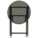 vidaXL fekete polyrattan és edzett üveg teázóasztal 60 cm