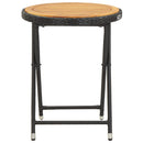 vidaXL fekete polyrattan és tömör akácfa teázóasztal 60 cm