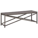 vidaXL szürke polyrattan kerti pad 120 cm