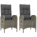 vidaXL 2 db szürke polyrattan kültéri szék