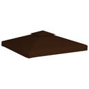 vidaXL barna kétszintes pavilon tetőponyva 310 g/m² 3 x 3 m