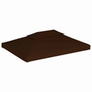 vidaXL barna kétszintes pavilon tetőponyva 310 g/m² 4 x 3 m