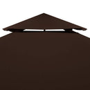 vidaXL barna kétszintes pavilon tetőponyva 310 g/m² 4 x 3 m