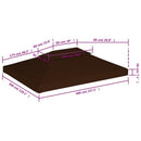vidaXL barna kétszintes pavilon tetőponyva 310 g/m² 4 x 3 m