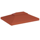 vidaXL terrakotta kétszintes pavilon tetőponyva 310 g/m² 4 x 3 m