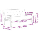 vidaXL 2 darabos fekete műbőr kanapészett