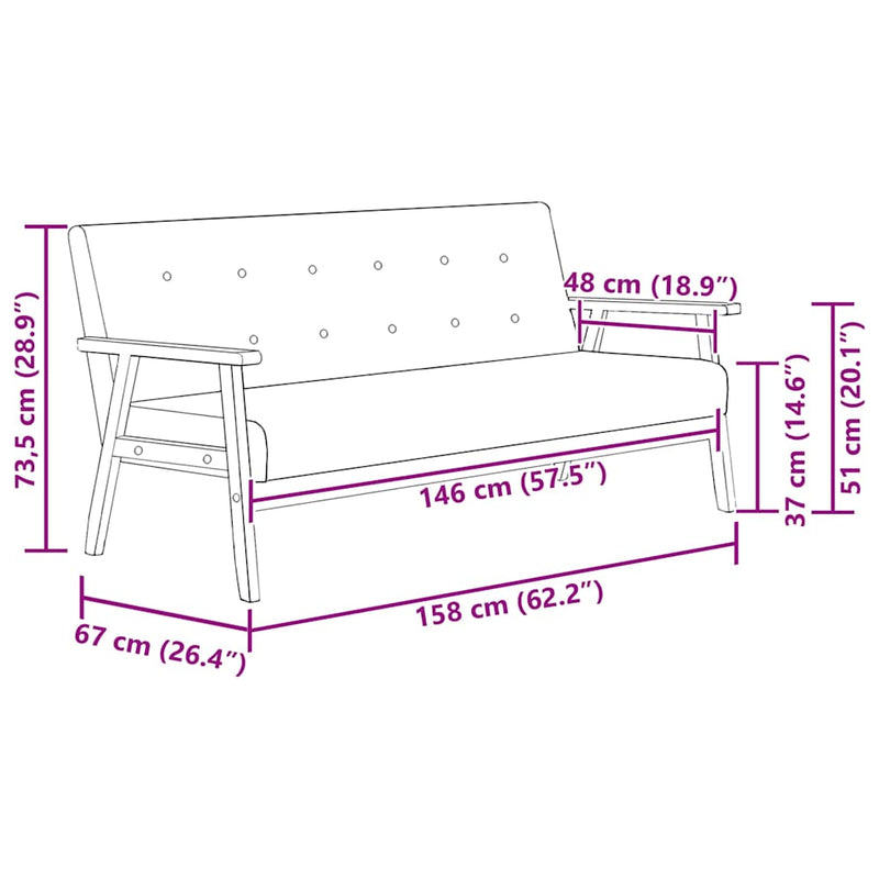 vidaXL 2 darabos fekete műbőr kanapészett