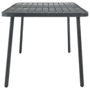 vidaXL sötétszürke acél kerti asztal 180 x 83 x 72 cm