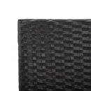 vidaXL fekete polyrattan kerti pad párnákkal 176 cm