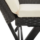 vidaXL fekete polyrattan kerti pad párnákkal 176 cm
