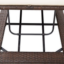 vidaXL barna polyrattan napozóágy párnával