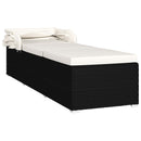 vidaXL krémfehér polyrattan napozóágy ponyvával és párnával