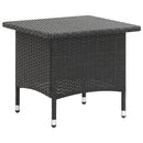 vidaXL fekete polyrattan teázóasztal 50 x 50 x 47 cm