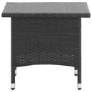 vidaXL fekete polyrattan teázóasztal 50 x 50 x 47 cm
