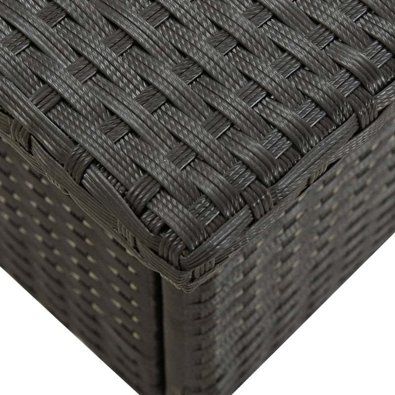 vidaXL fekete polyrattan teázóasztal 50 x 50 x 47 cm
