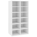 vidaXL fehér szerelt fa cipőtartó 54 x 34 x 100,5 cm