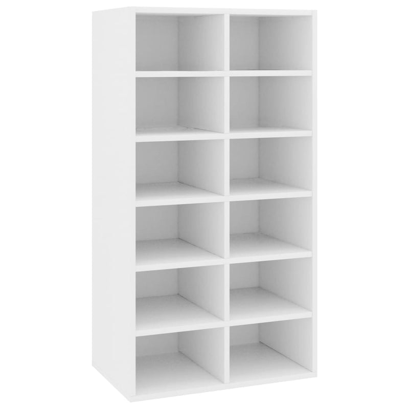 vidaXL fehér szerelt fa cipőtartó 54 x 34 x 100,5 cm