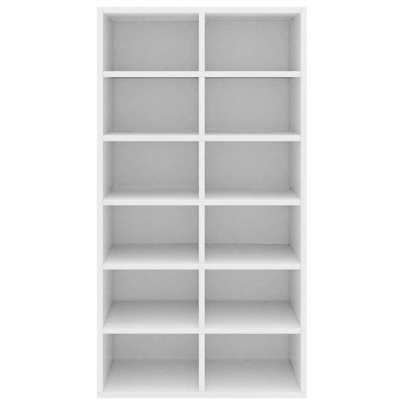 vidaXL fehér szerelt fa cipőtartó 54 x 34 x 100,5 cm