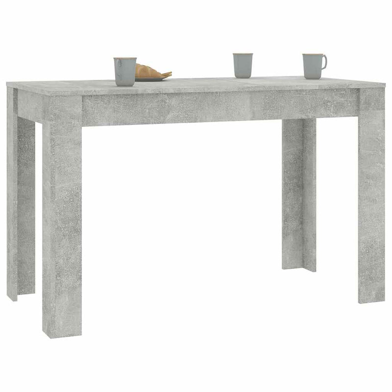 vidaXL betonszürke szerelt fa étkezőasztal 120 x 60 x 76 cm