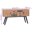 vidaXL tömör tíkfa kisszekrény 110x30x75 cm