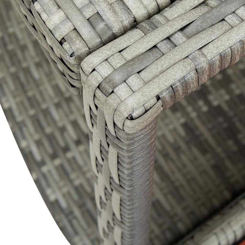 vidaXL szürke polyrattan jakuzzi-keret