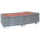 vidaXL szürke polyrattan spa fellépő 92 x 45 x 25 cm