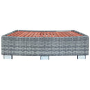 vidaXL szürke polyrattan spa fellépő 92 x 45 x 25 cm