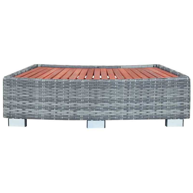 vidaXL szürke polyrattan spa fellépő 92 x 45 x 25 cm