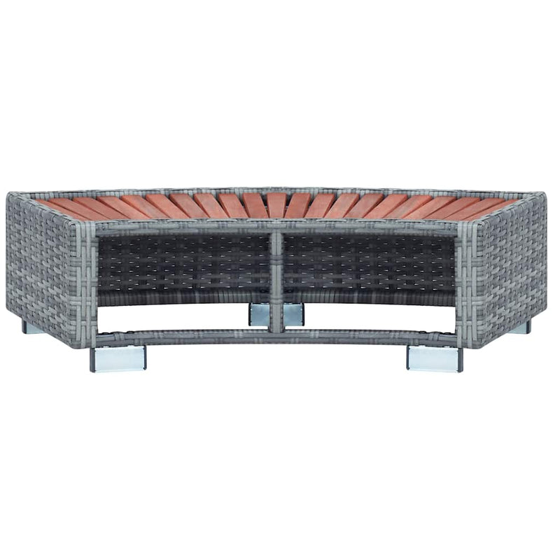 vidaXL szürke polyrattan spa fellépő 92 x 45 x 25 cm