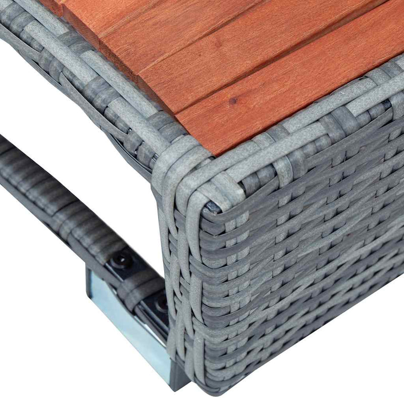 vidaXL szürke polyrattan spa fellépő 92 x 45 x 25 cm