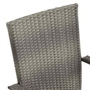 vidaXL 2 db szürke rakásolható polyrattan kültéri szék