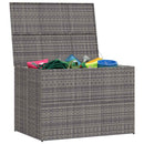vidaXL szürke polyrattan kerti tárolóláda 150 x 100 x 100 cm