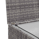 vidaXL szürke polyrattan kerti tárolóláda 150 x 100 x 100 cm