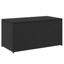 vidaXL fekete polyrattan kerti tárolóláda 100 x 50 x 50 cm
