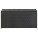 vidaXL fekete polyrattan kerti tárolóláda 100 x 50 x 50 cm