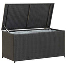 vidaXL fekete polyrattan kerti tárolóláda 100 x 50 x 50 cm