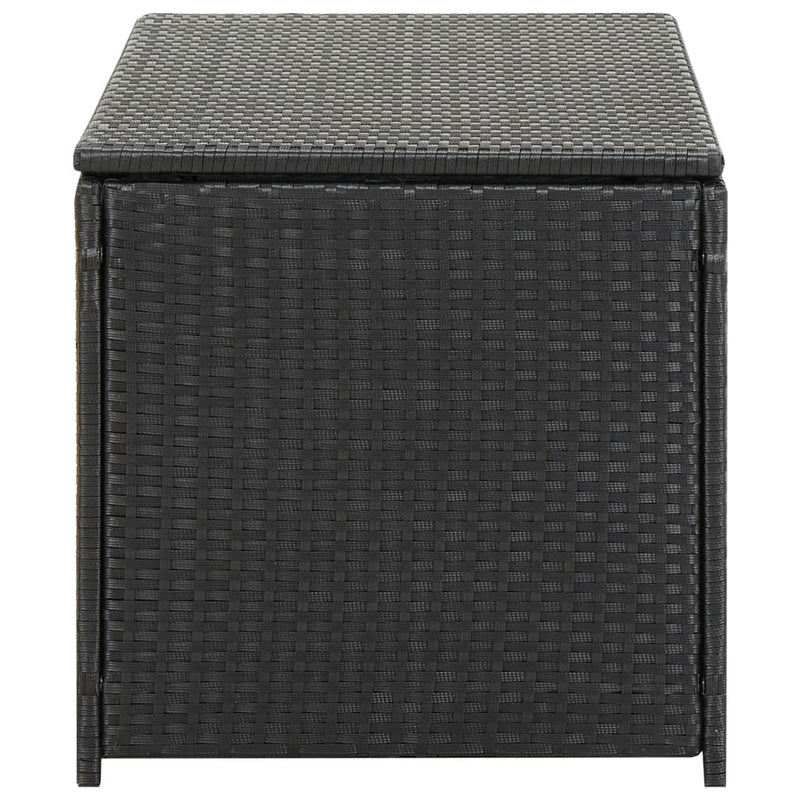 vidaXL fekete polyrattan kerti tárolóláda 100 x 50 x 50 cm