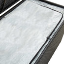 vidaXL fekete polyrattan kerti tárolóláda 100 x 50 x 50 cm