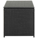 vidaXL fekete polyrattan kerti tárolóláda 100 x 50 x 50 cm