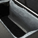 vidaXL fekete polyrattan kerti tárolóláda 100 x 50 x 50 cm