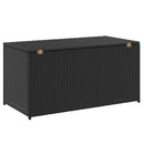 vidaXL fekete polyrattan kerti tárolóláda 100 x 50 x 50 cm