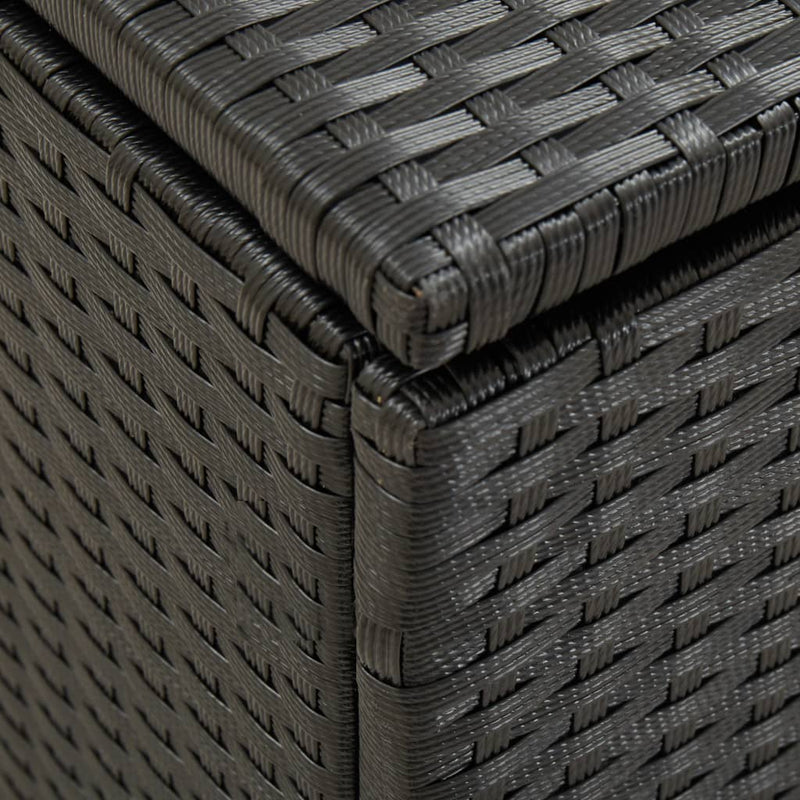 vidaXL fekete polyrattan kerti tárolóláda 100 x 50 x 50 cm