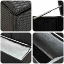 vidaXL fekete polyrattan kerti tárolóláda 100 x 50 x 50 cm