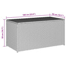 vidaXL fekete polyrattan kerti tárolóláda 100 x 50 x 50 cm
