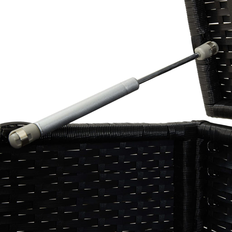 vidaXL fekete polyrattan kerti tárolóláda 100 x 50 x 50 cm