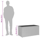 vidaXL fekete polyrattan kerti tárolóláda 100 x 50 x 50 cm